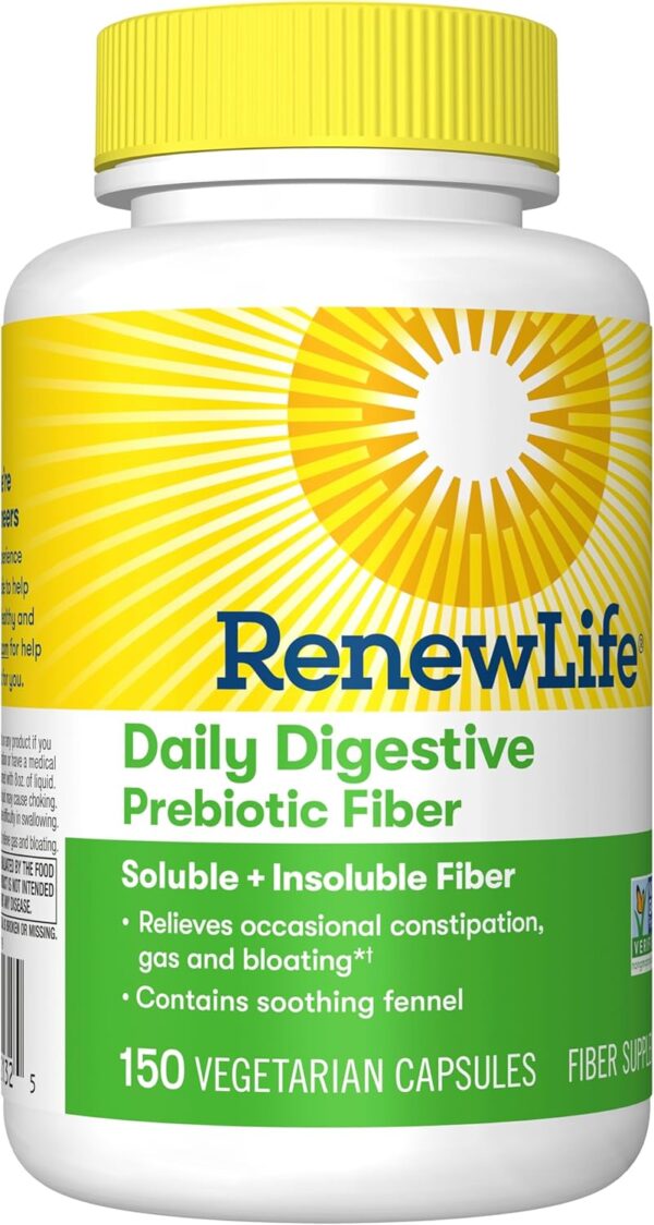 Renew Life Adult Daily Digestive Prebiotic Fiber Capsules - Image 3